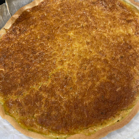 Tarte aux fromages et pesto