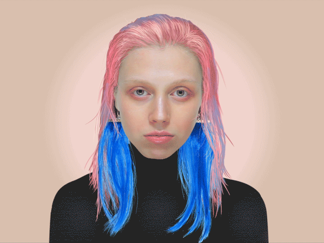 Blue Hair Earrings