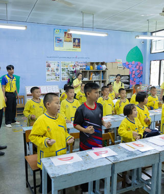 ราชประชาฯ ๒๔ ต้อนรับ รร.ชุมชนตำบลท่าผา จ.เชียงใหม่ ดูงานด้านวิชาการ