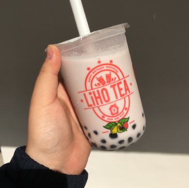 uzuri food review liho taro milk tea