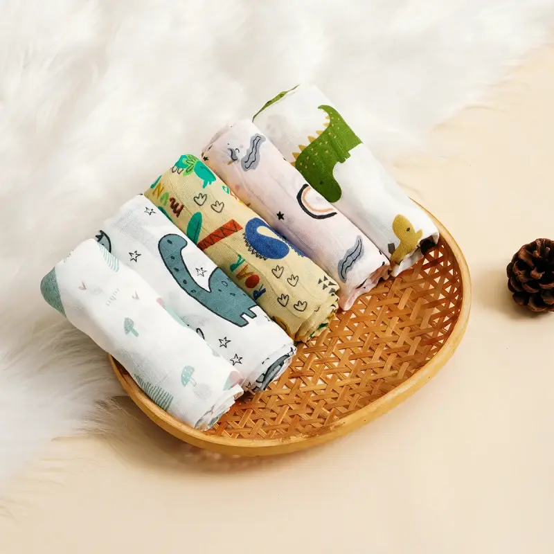 Thumbnail: Kangobaby #My Soft Life# New 5pcs Pack Multi-Functional Bamboo Cotton Newborn