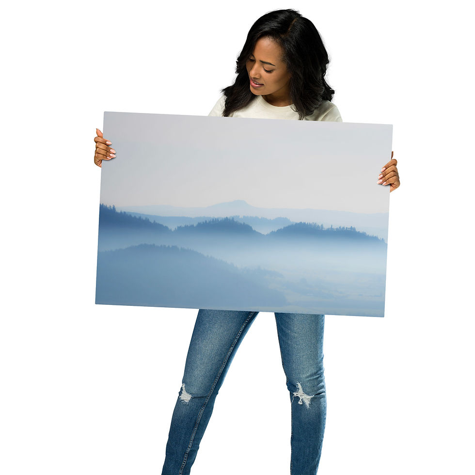 Thumbnail: Misty Mountain Blues Metal print