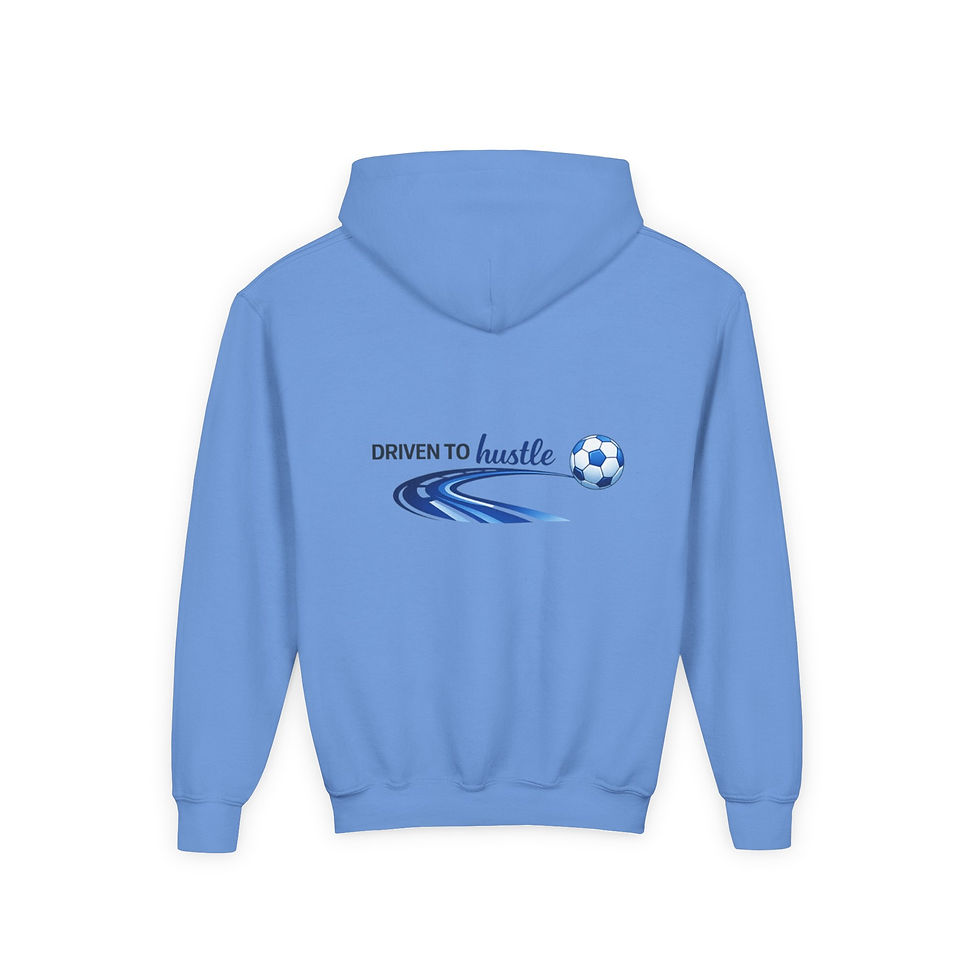 Thumbnail: Soccer Driven to Hustle - Youth Unisex Hooded Sweatshirt