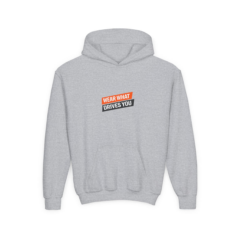 Thumbnail: Lacrosse Driven to Hustle - Youth Unisex Hooded Sweatshirt in Orange
