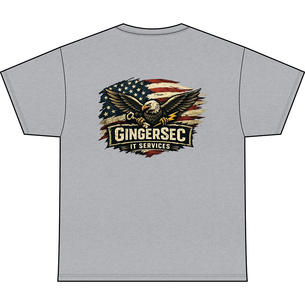 Thumbnail: GingerSec IT Services Eagle Flag T-Shirt