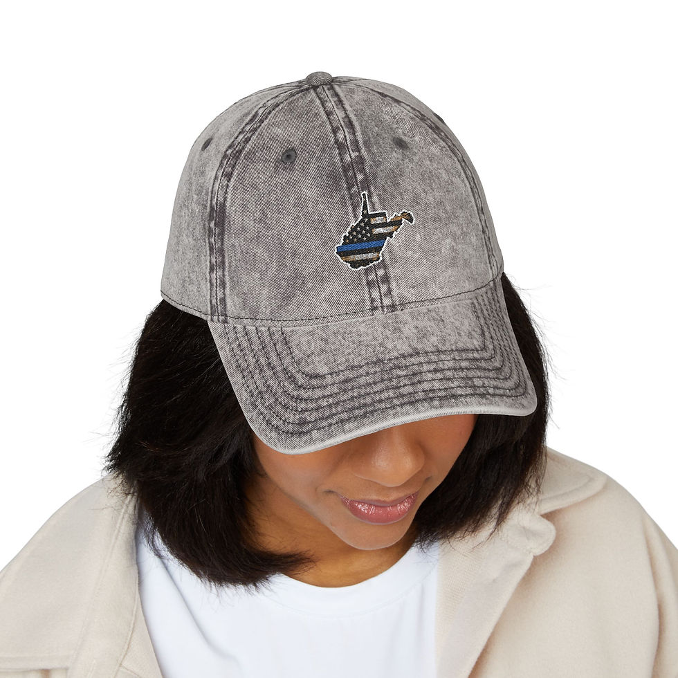 Thumbnail: Vintage Embroidered West Virginia Hat - Distressed Red Baseball Cap
