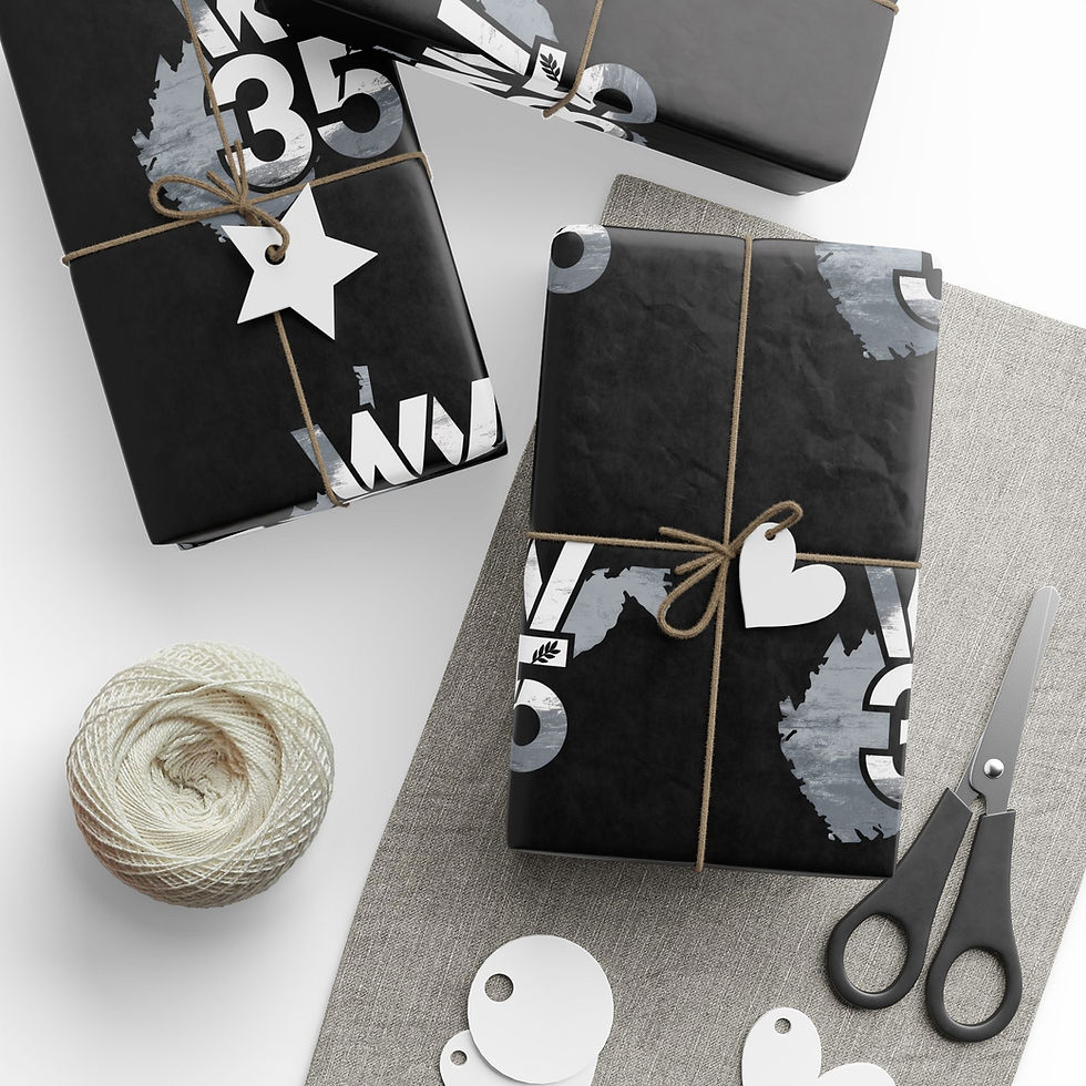Thumbnail: Bold Black Wrapping Paper