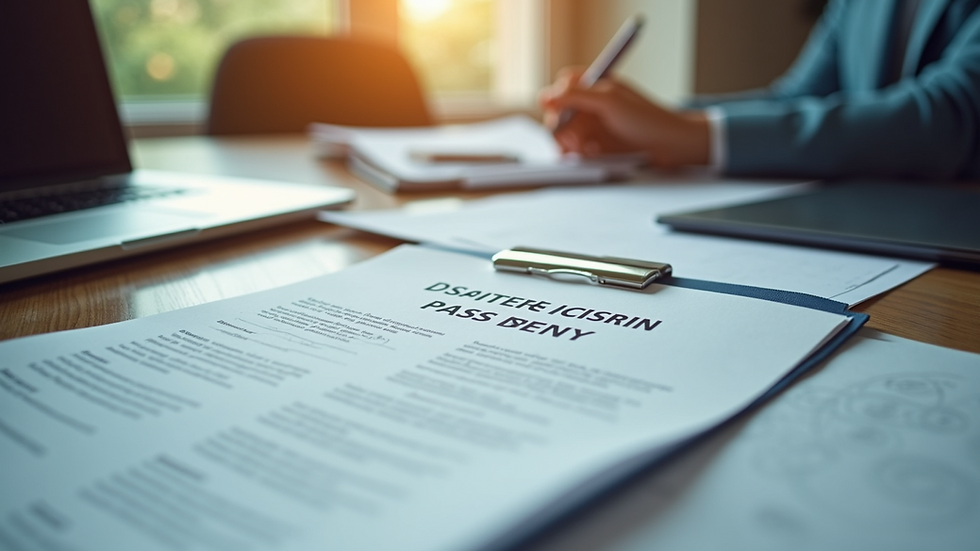 High angle view of a disaster recovery plan document on a desk