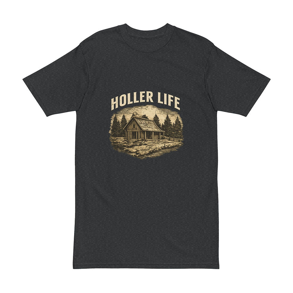 Thumbnail: Holler Life Cabin T‑Shirt — Vintage Cottage Outdoors Tee