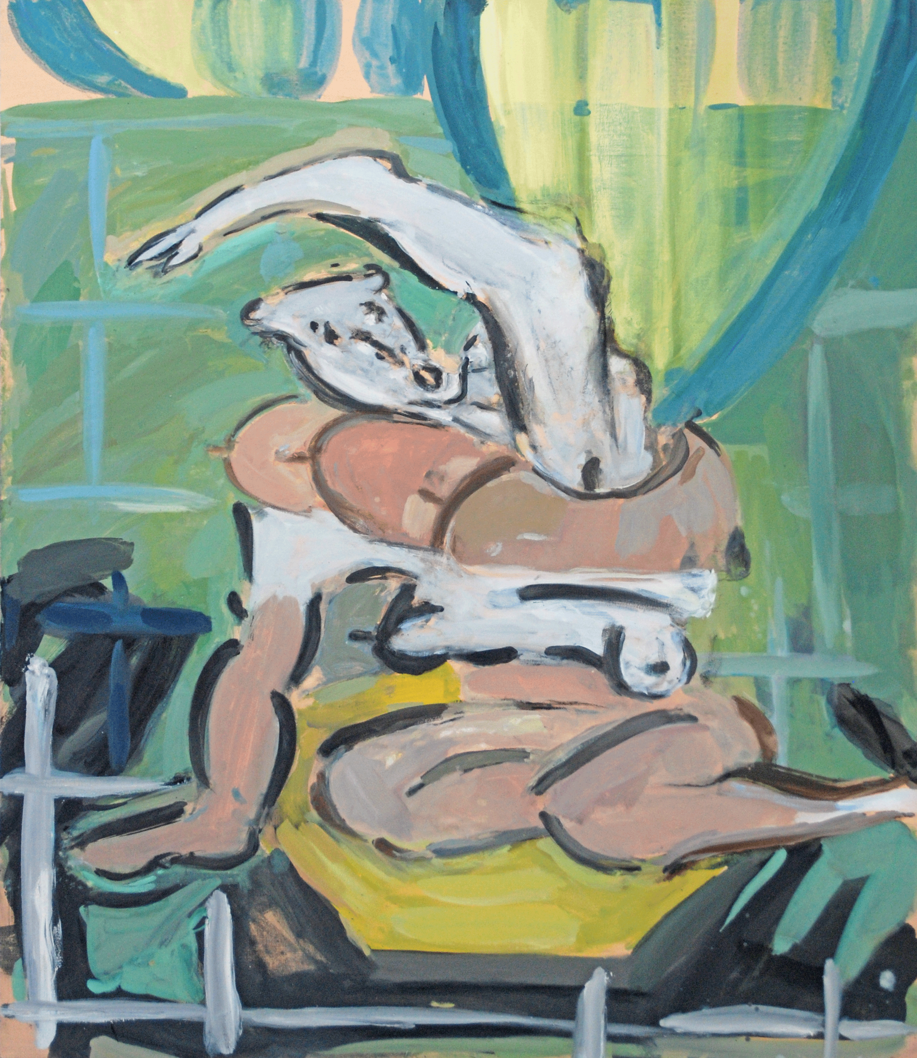 Gate pose, oil on canvas, 150 x 130 cm,