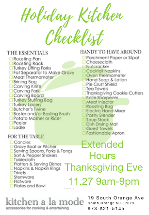 Kitchen Checklist For The Holidays