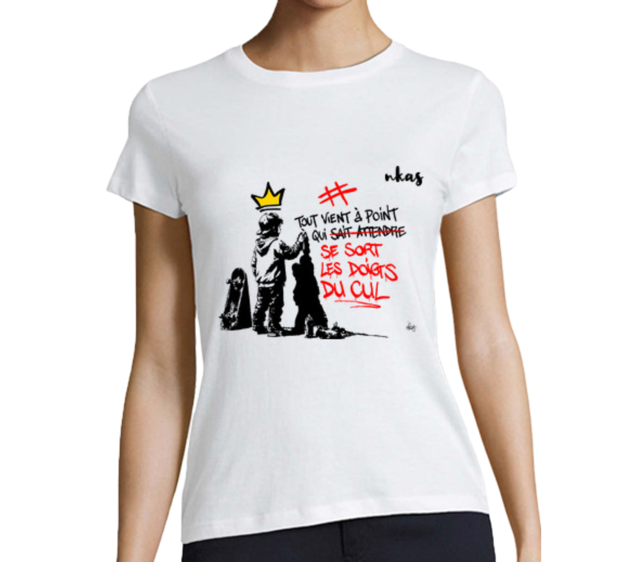 T-SHIRT FEMME TOUT VIENT A POINT