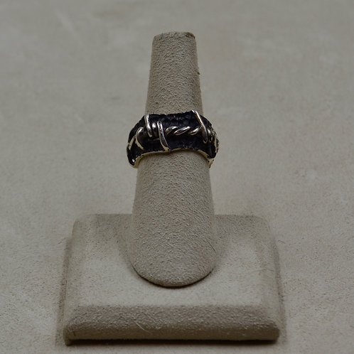 Barbed Wire Ladies' Sterling Silver 6x Ring by JL McKinney