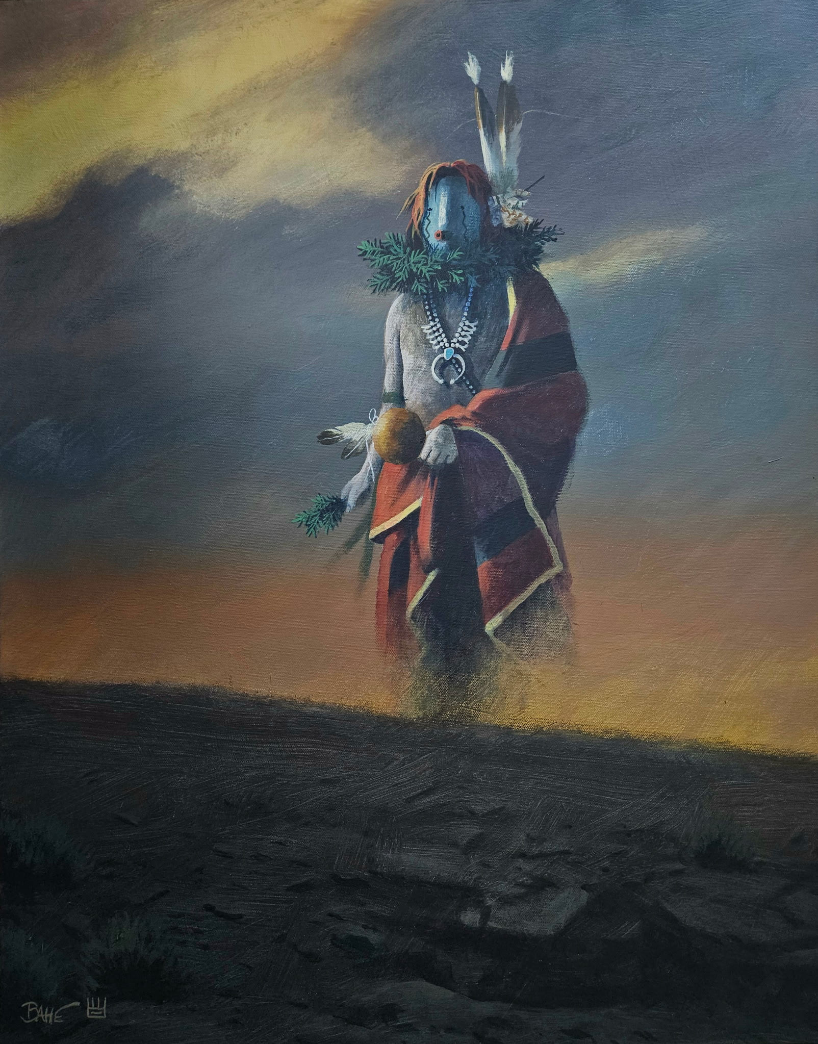 "The Changing Earth-Sky"-Acrylic on Canvas-30" x 24" by Al Bahe