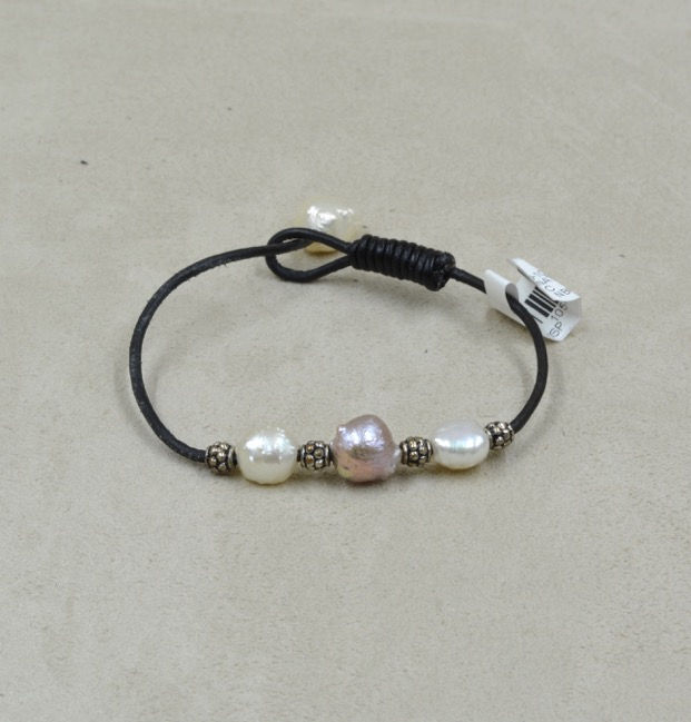 All Natural Rosebud Pearls Bracelet by US Pearl Co.