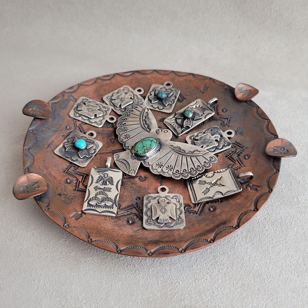 Thumbnail: Copper Tray with Stamp Work by Mike French