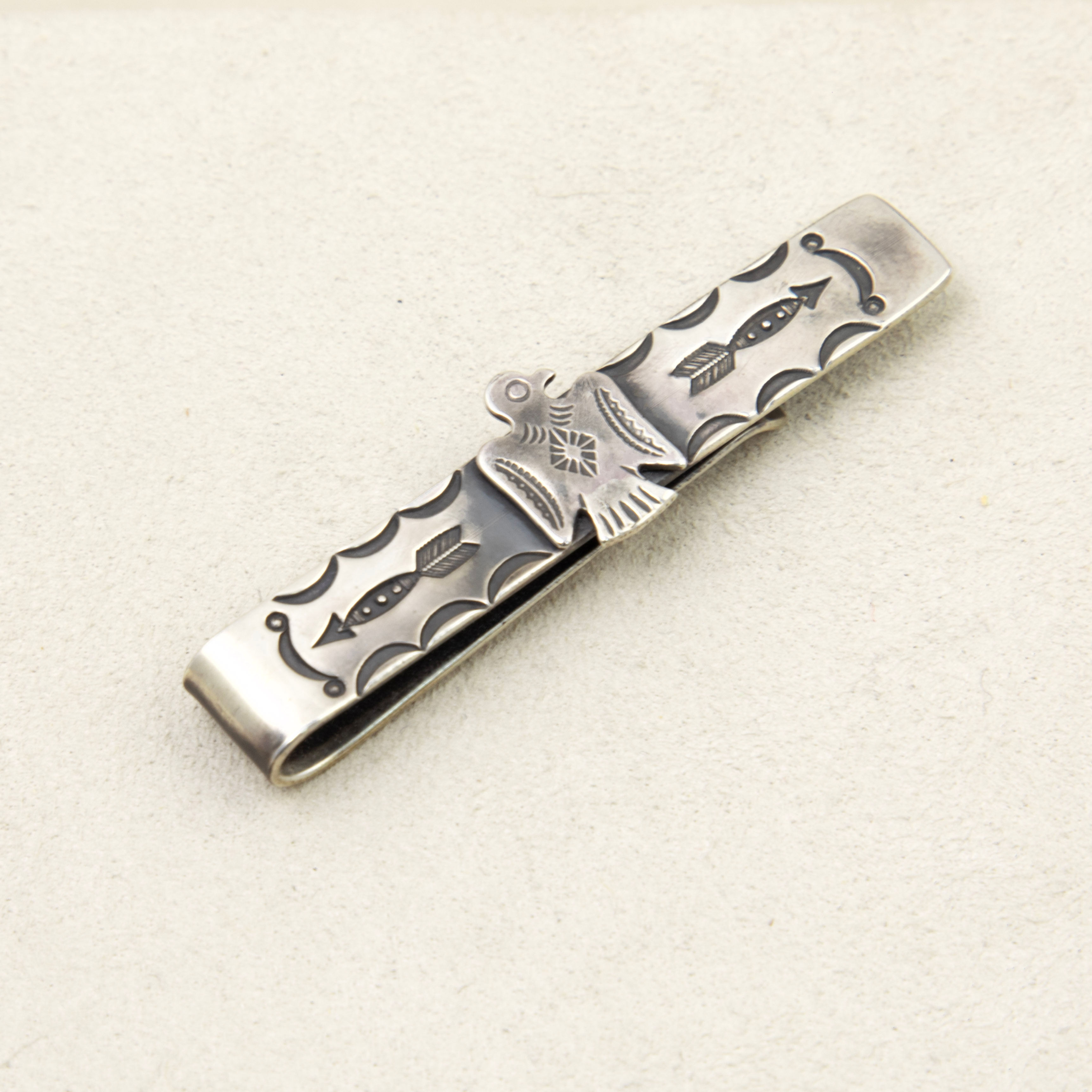Sterling Silver Thunderbird w/ Arrows Money Clip or Tie Bar by Mike French