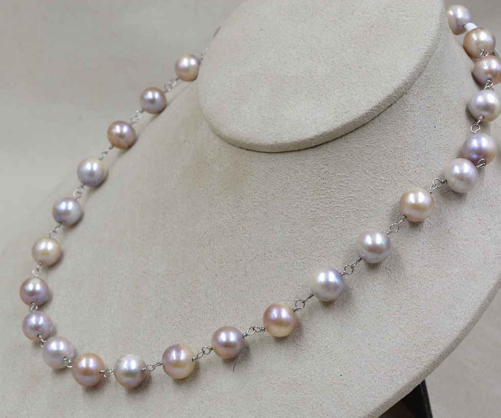 Natural Pearls Necklace by US Pearl Co.
