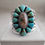 Thumbnail: High Grade Demele Turquoise Center, 12 Stone Cluster Silver Cuff by Alice Gabby
