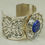 Thumbnail: Sterling Silver Large Flower w/ Lapis Bracelet by Veronica Benally