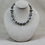 Thumbnail: Oxidized Handmade Sterling Silver Stamped Bead Necklace by Victoria Haley