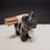 Thumbnail: Mini Black Bear Wood Gatherer Sculpture by Randy Chitto