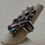 Thumbnail: Oxidized Dragonfly & Flower Tufa Cast w/ Multi-Stones 7.5x by Aaron John