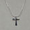Thumbnail: Sterling Silver Trinity Cross Petite w/ 18" SS Chain Necklace by Charles Sherman