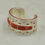 Thumbnail: Coral Inlay and Sterling Silver All Hand Fabricated Cuff by Mike Perry