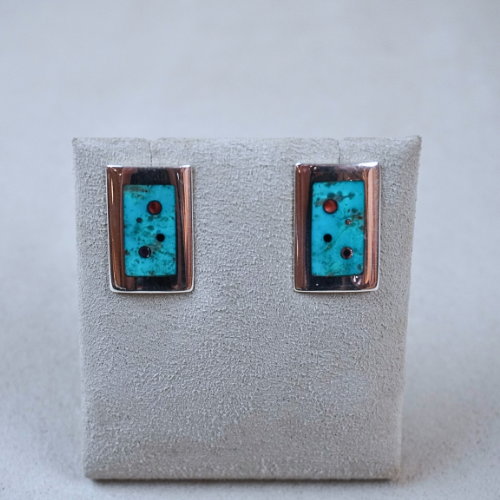 Valerie Benally Turquoise and Sterling Studs main image 0