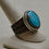 Thumbnail: Hi-Grade Bisbee Turquoise Tufa Cast 12.75x Ring by Aaron John