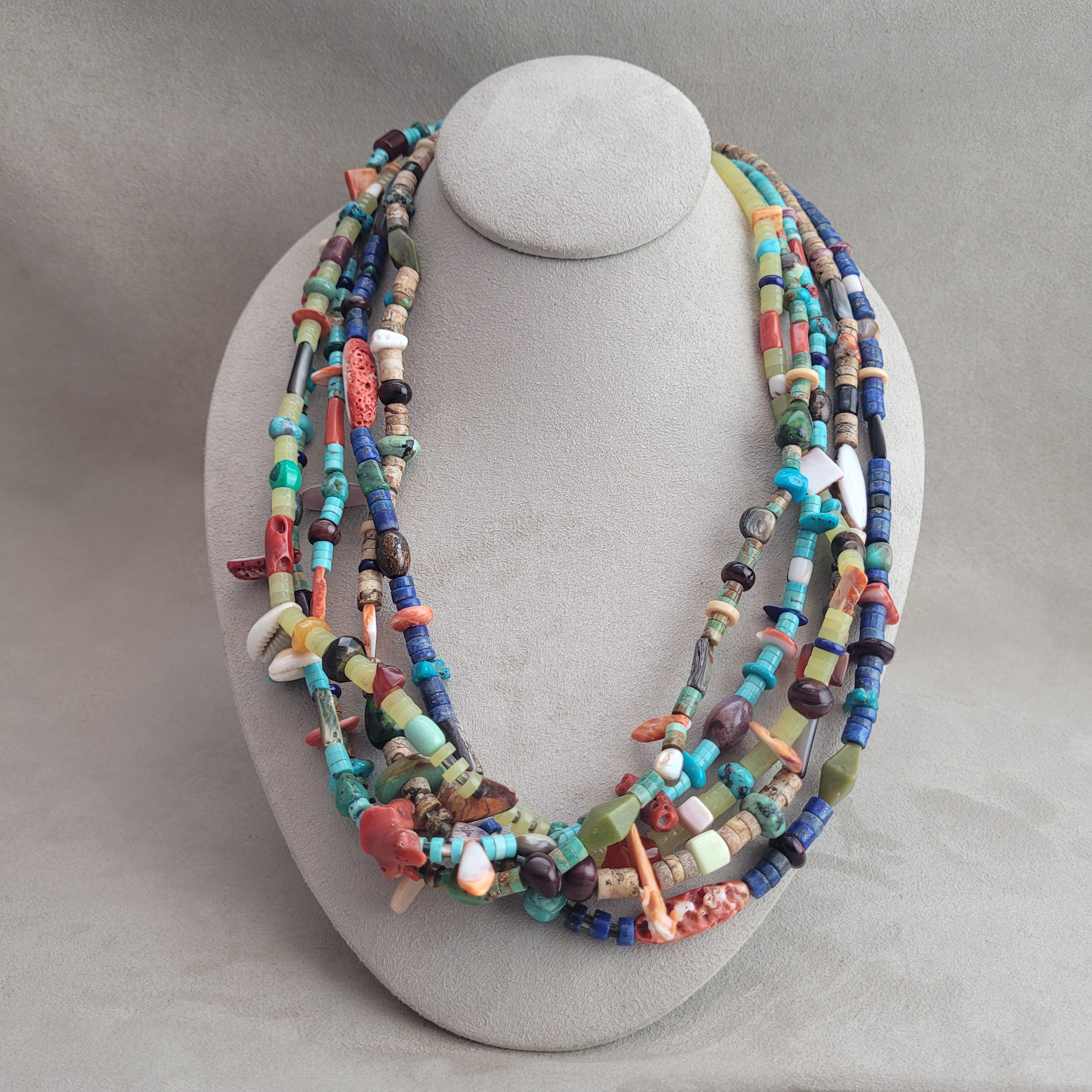 5 Strand Treasure Necklace by Naomi Ca'Win