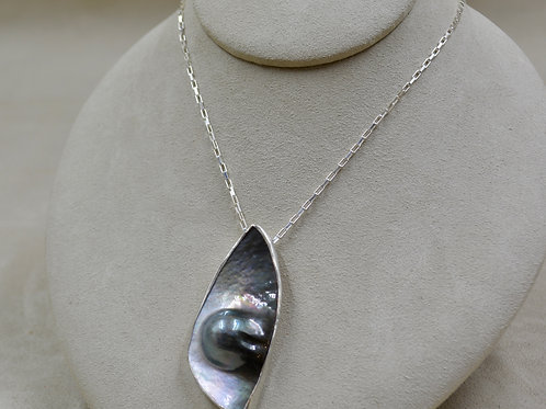 Large Mabe Pearl on Sterling Silver Chain by Michele McMillan