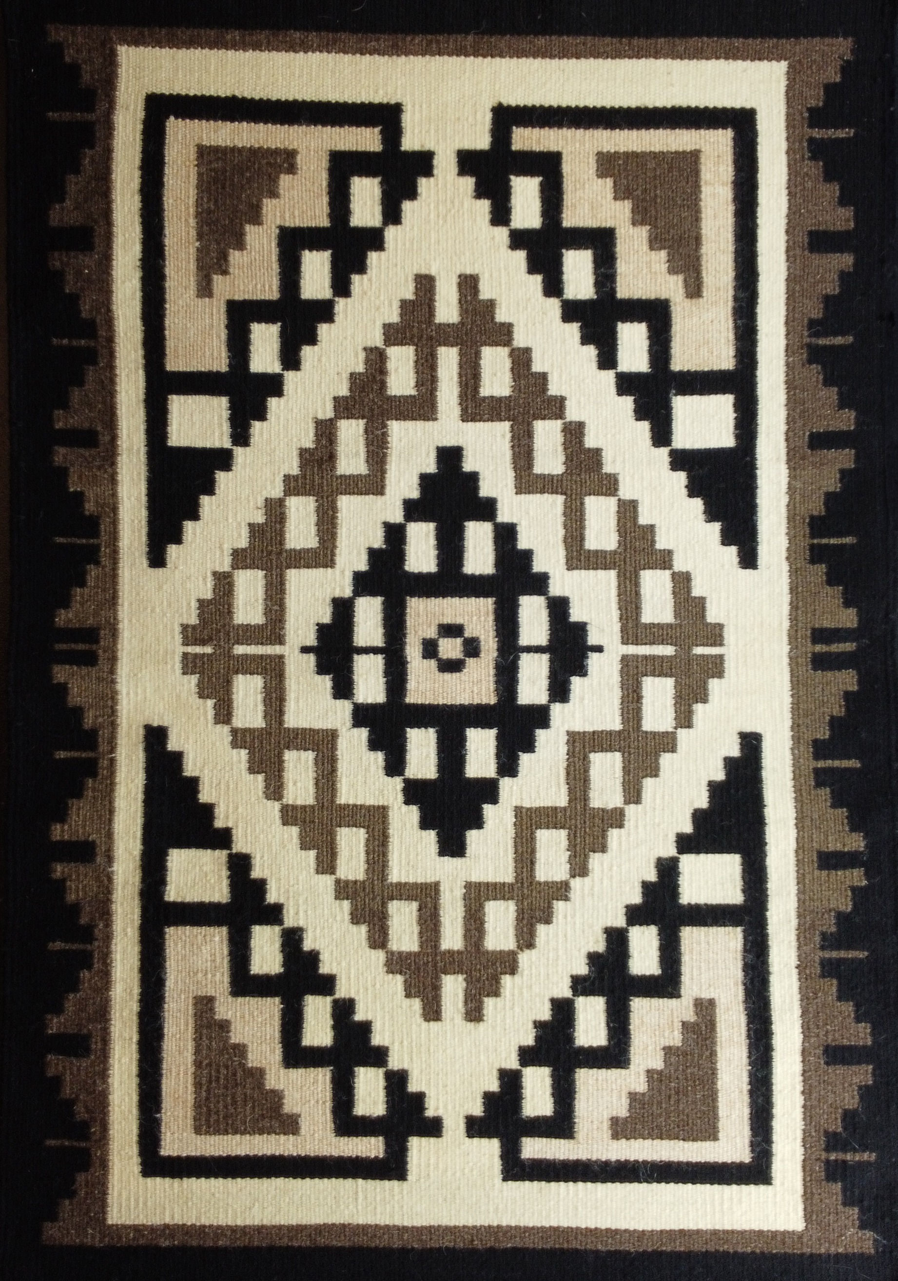 Two Grey Hills Navajo Weaving, 26 x 39, by Jessie Littleben