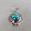 Thumbnail: Sterling Silver Nevada Blue Turquoise Pendant by Leonard Nez