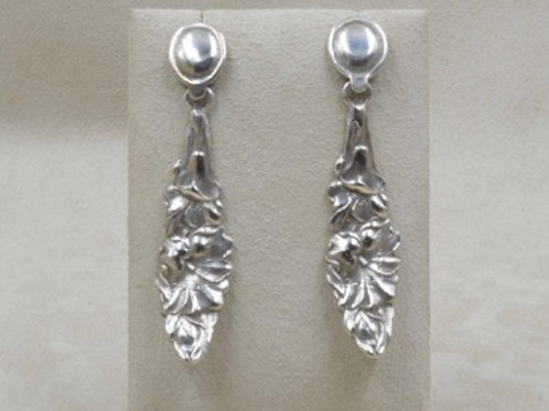 4 O'Clock Top Heavy Sterling Silver Earrings by Jerry Faires