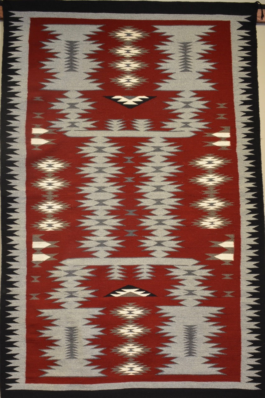 Alice Bahe Begay - Storm Navajo Weaving - 73" X 47"