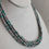 Thumbnail: Sterling Silver 5 Strand Oxidized Bead Necklace With Turquoise Stones by M Moser