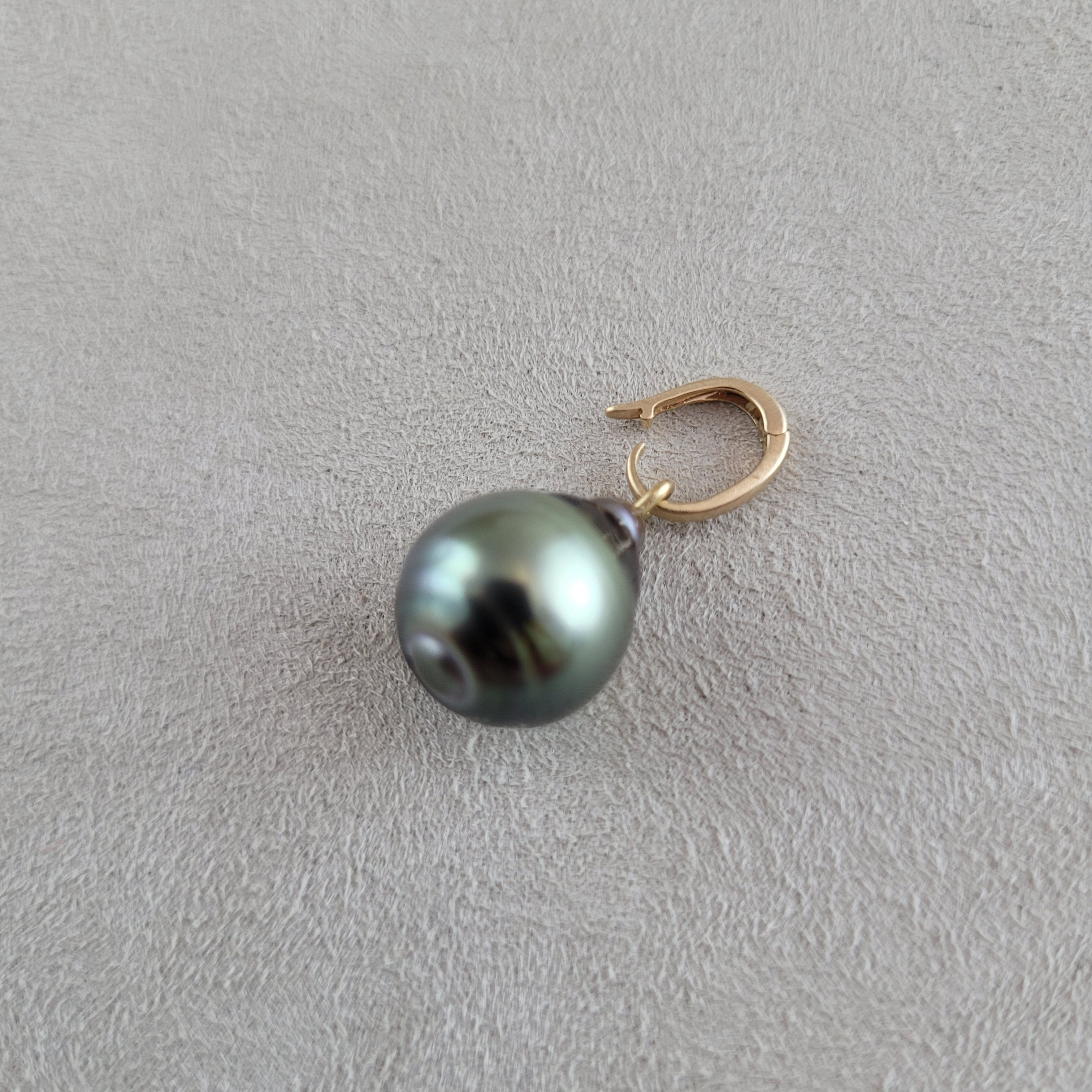 Tahitian Pearl and 14K Gold Pendant by Reba Engel