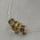 Thumbnail: S. Silver & Green Amber 3 Graduated Rounds on SS Cable by MTM Silver