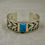 Thumbnail: Rectangular Hi-Grade Ithaca Peak Turquoise Cuff by Tim Yazzie