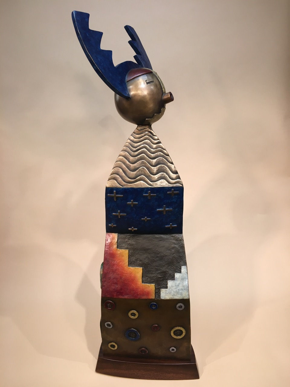 Thumbnail: "The Embodiment of Prayer" 11/15 - 36"H x 10"D x 12"W Bronze by Joe Cajero
