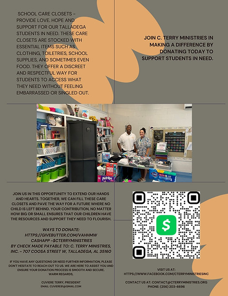 Donation Request for Care Closets for Talladega Schools