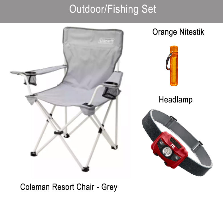 Thumbnail: Coleman Resort Folding Chair Portable Light Weight + NiteStik + Headlamp
