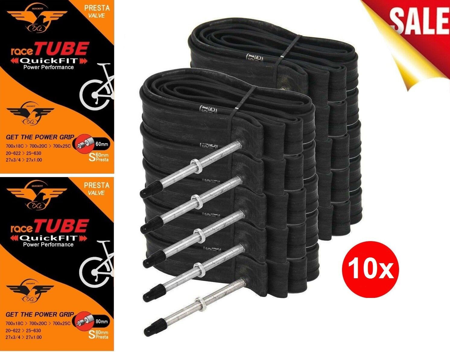 Bicycle Inner Tubes Road and TT Bike 700 x 18/25c 80mm