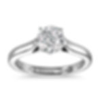 Raised Solitaire Diamond Ring