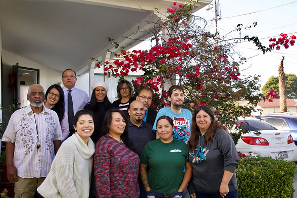 Work staff standing together for a picture
