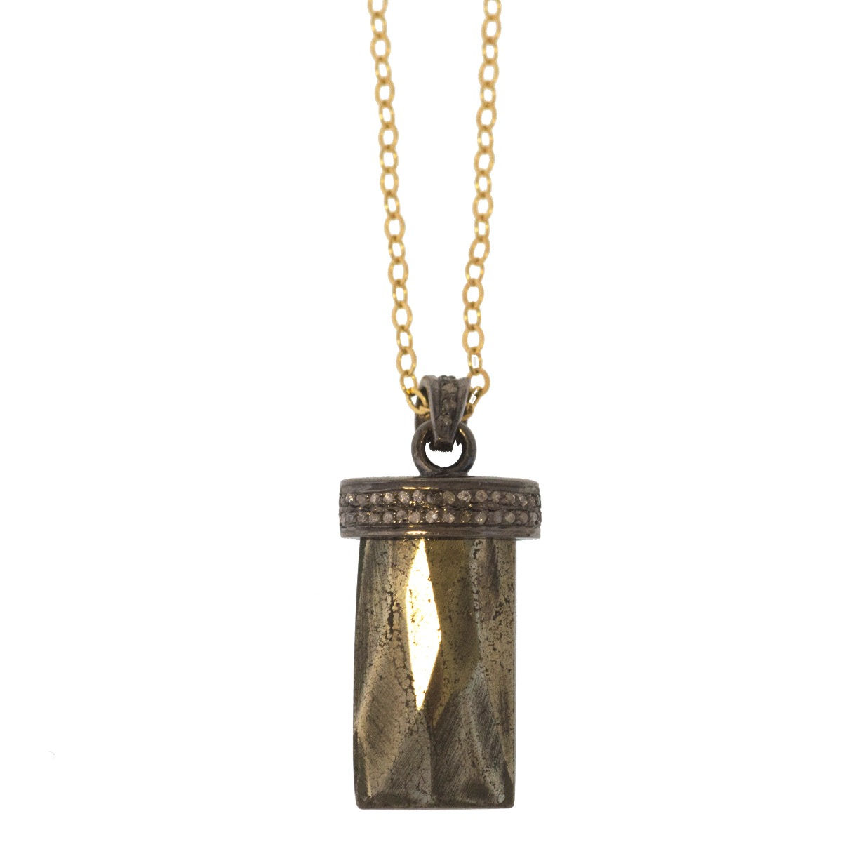 Harris Pyrite Diamond Pendant