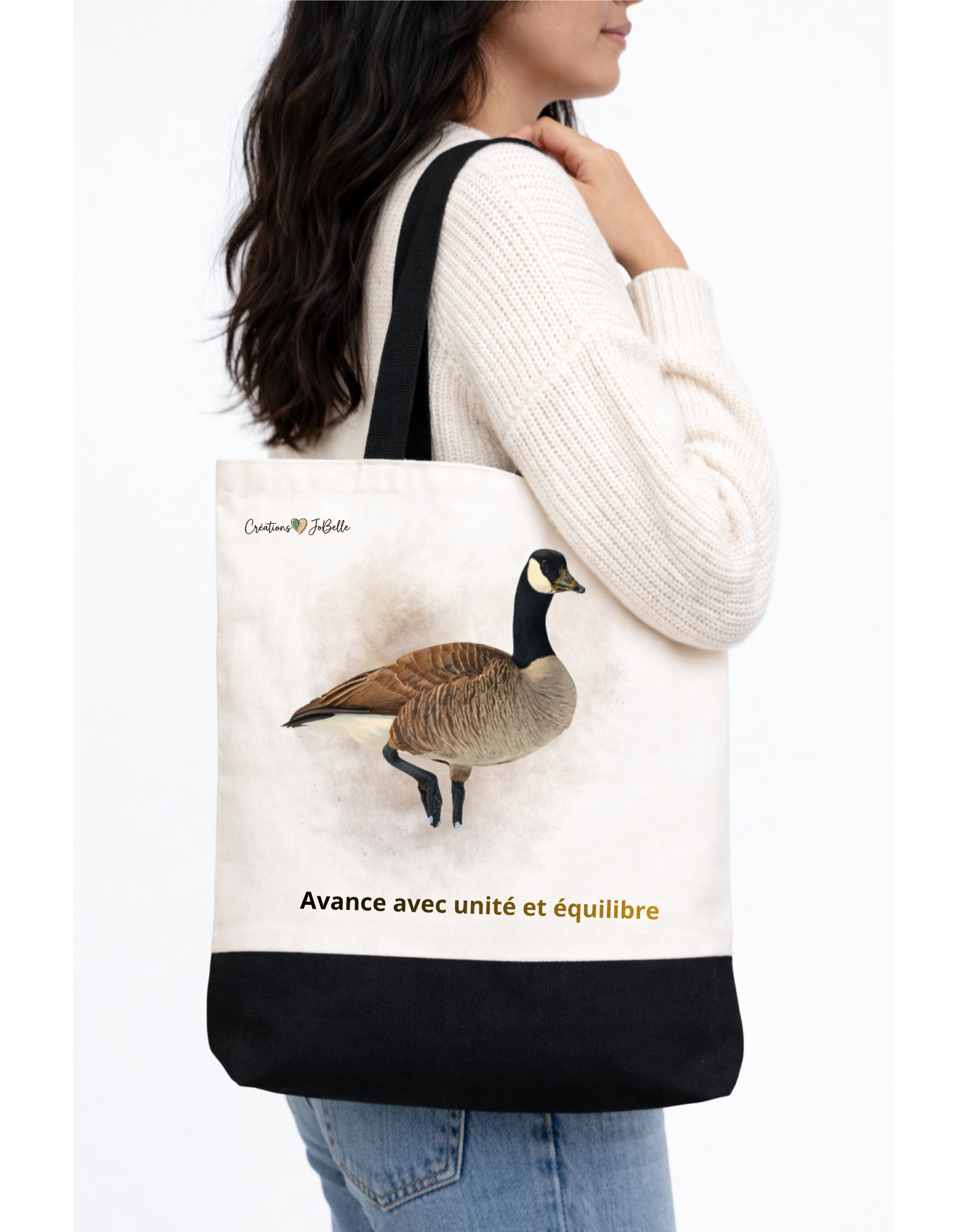 Sac tote inspirant – Bernache du Canada | Avance avec unité et équilibre