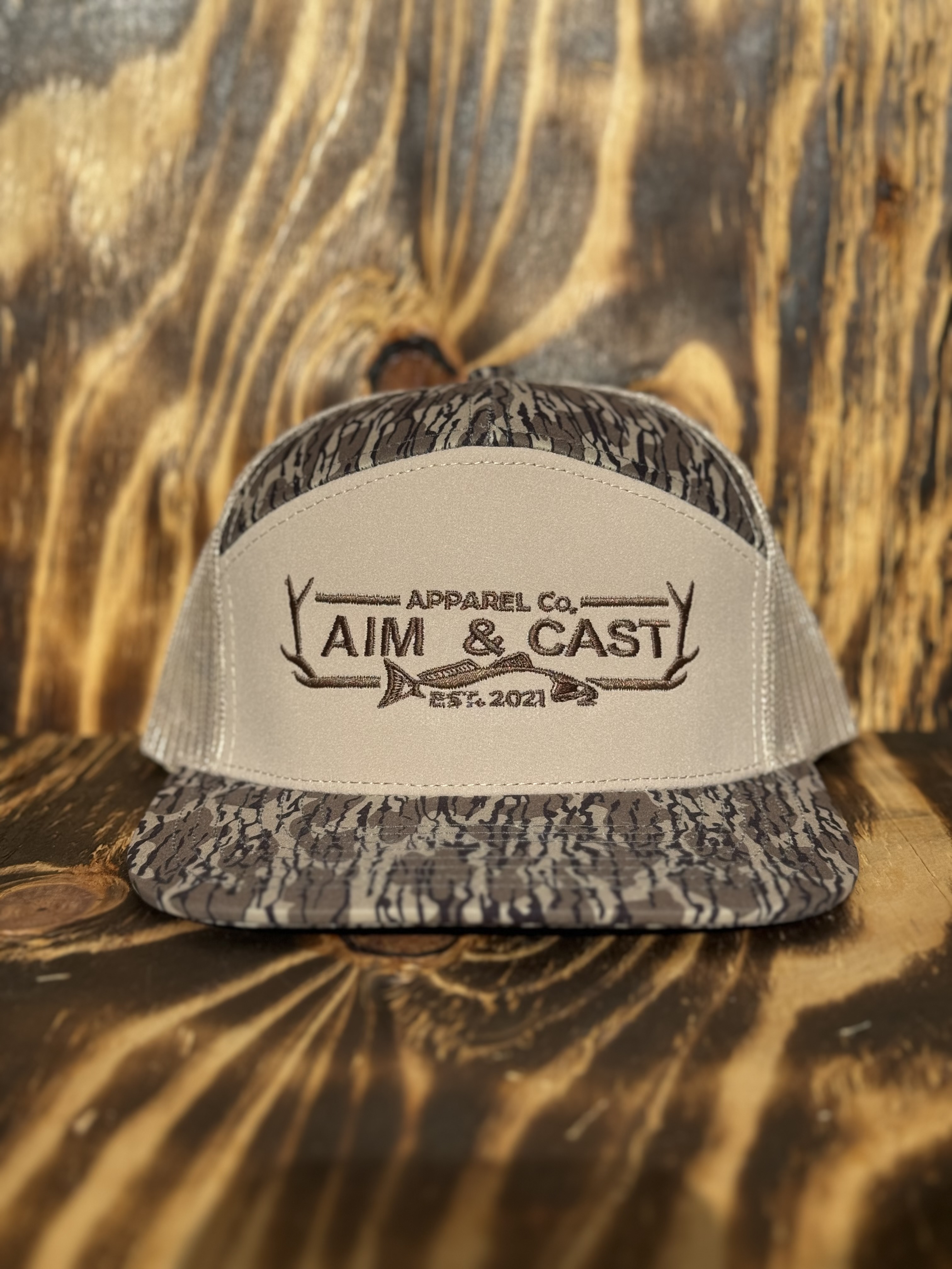 Timber Camo 7 Panel A&C Hat